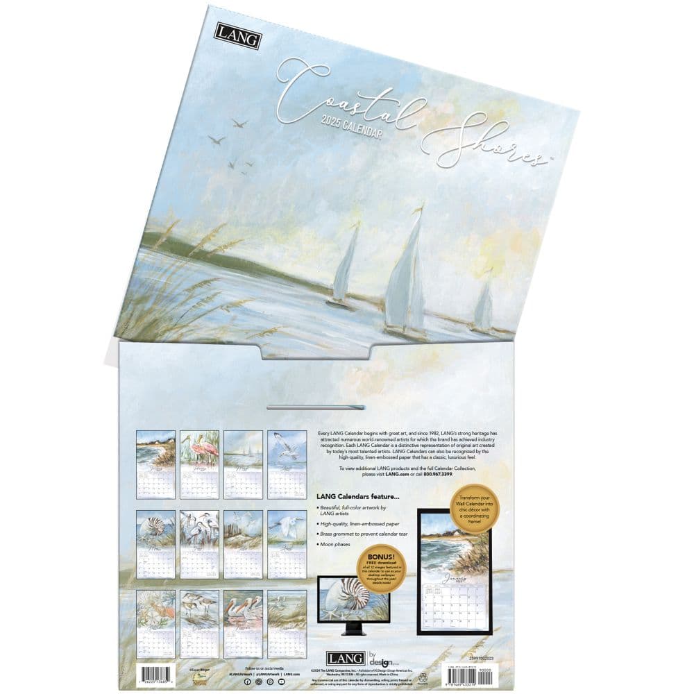 Coastal Shores 2025 Wall Calendar by Susan Winget