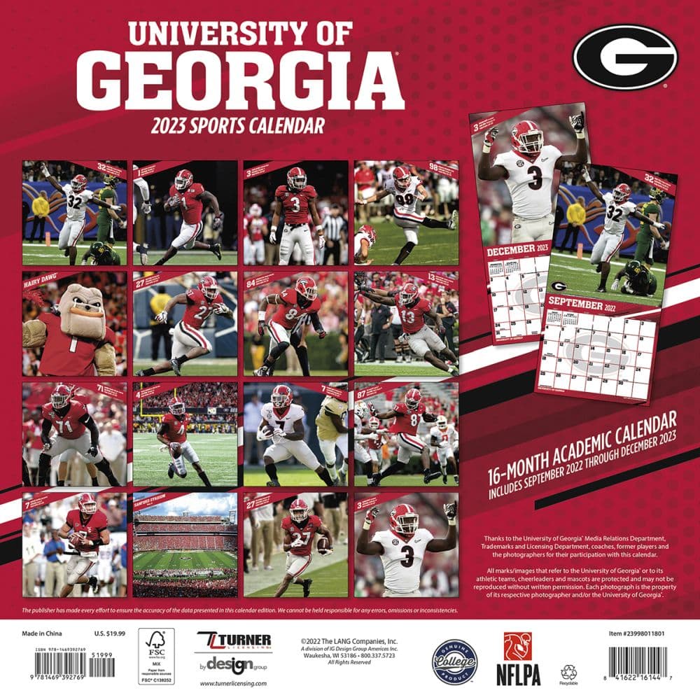 Bulldogs 2023 Wall Calendar