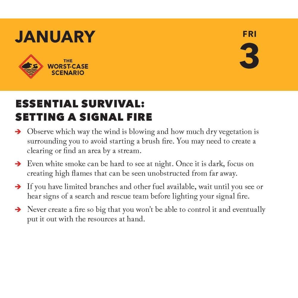 Worst Case Scenario Survival 2025 Desk Calendar Fourth Alternate Image width="1000" height="1000"