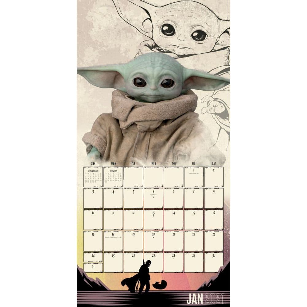 Mandalorian Star Wars Mini Wall Calendar - Calendars.com