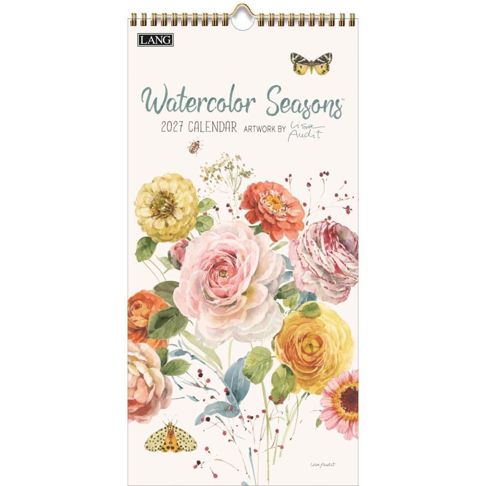 image Watercolor Seasons 2027 Vertical Wall Calendar by Lisa Audit Main Product Image