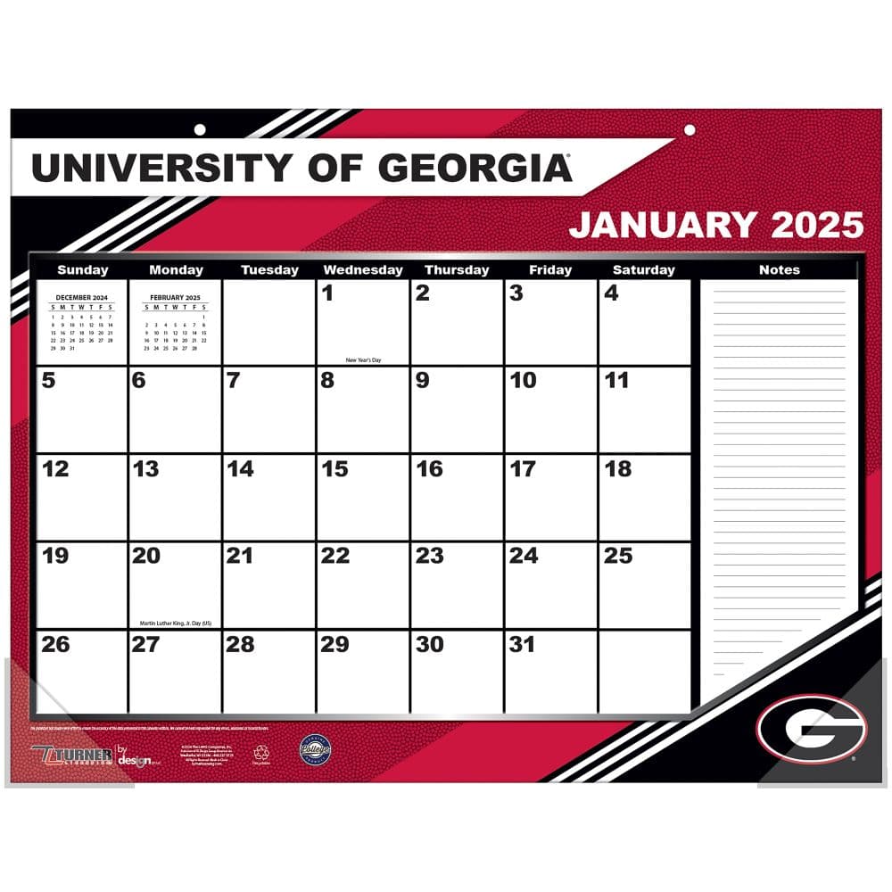COL Georgia Bulldogs 2025 Desk Pad First Alternate Image width=&quot;1000&quot; height=&quot;1000&quot;