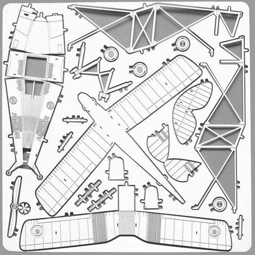 Tiger Moth Metal Earth 3D Model Alternate Image 1