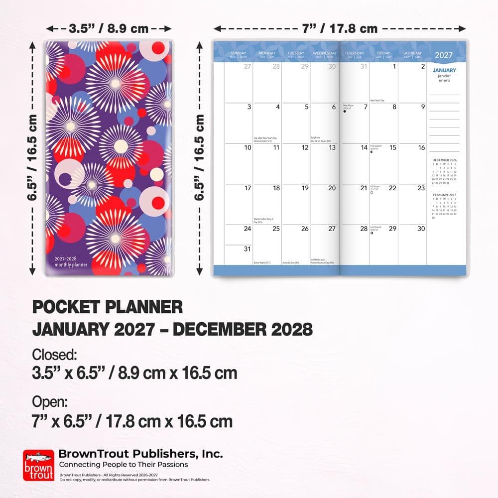 Verdant Blooms 2027 2 Year Pocket Planner Sixth Alternate Image