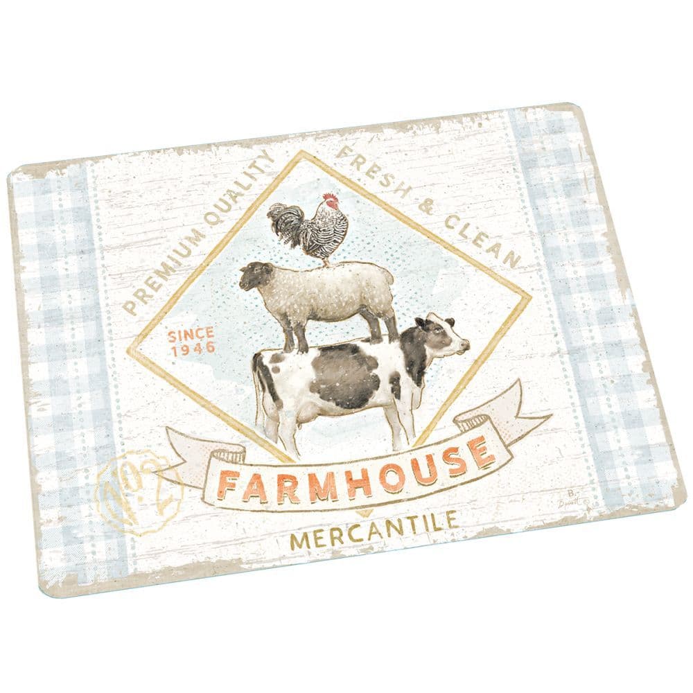 Farmhouse Tempered Glass Cutting Board by Chad Barrett Main Image