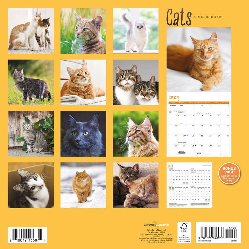 Cats 2025 Wall Calendar First Alternate Image width=&quot;1000&quot; height=&quot;1000&quot;