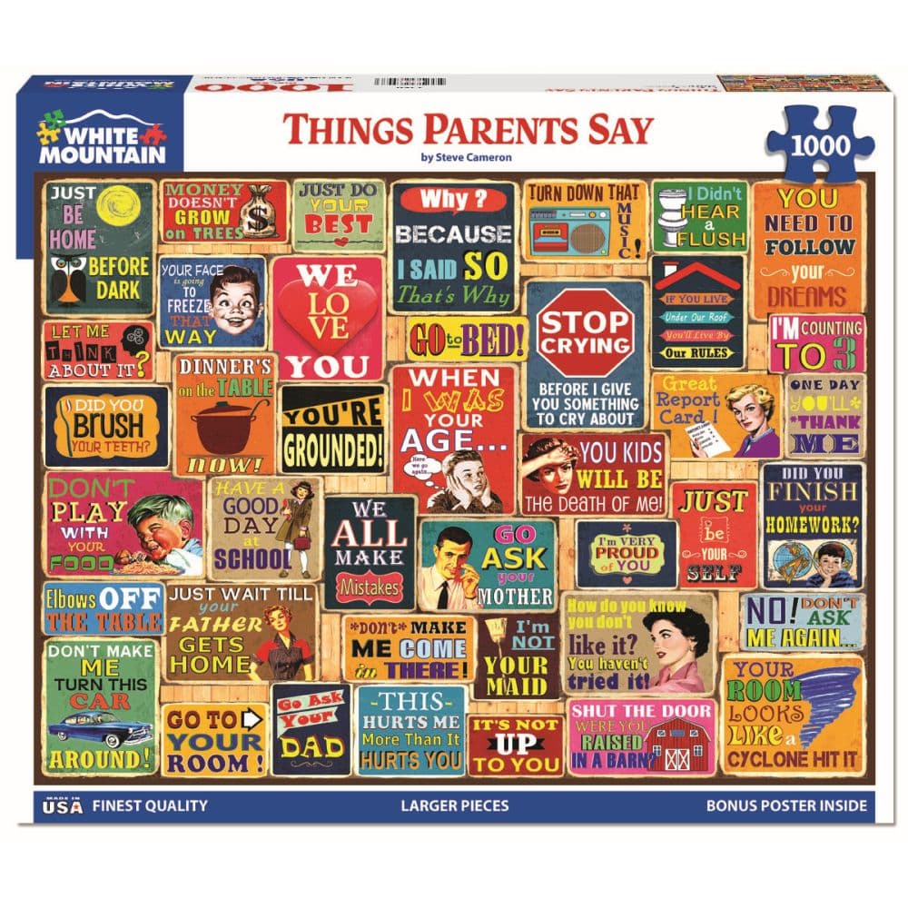 Things Parents Say 1000 Piece Puzzle Main Product Image