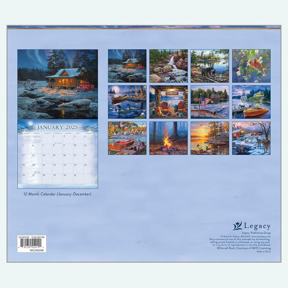 Cabin View Bush 2025 Wall Calendar First Alternate Image