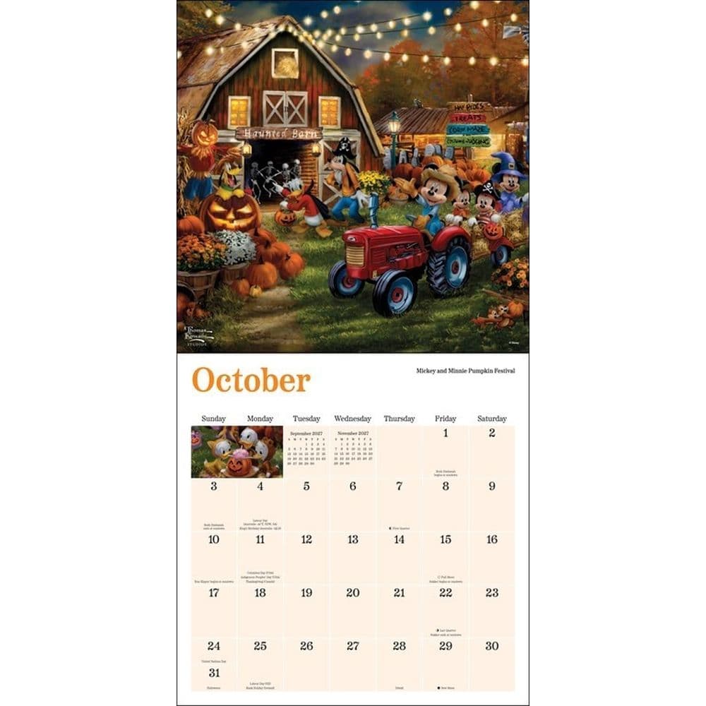 Thomas Kinkade Disney Collection 2027 Wall Calendar Fifth Alternate Image