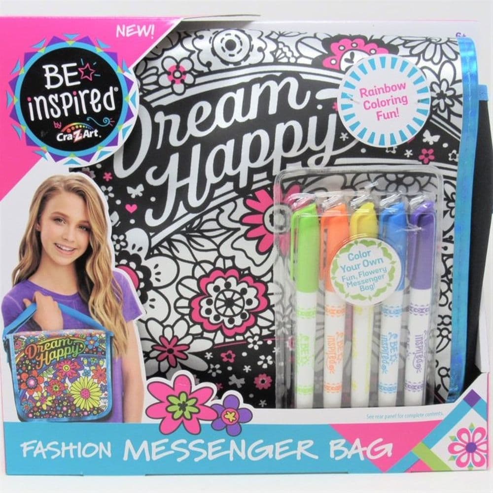 Cra-Z-Art Be Inspired Messenger Bag Coloring Design Kit Main Product Image