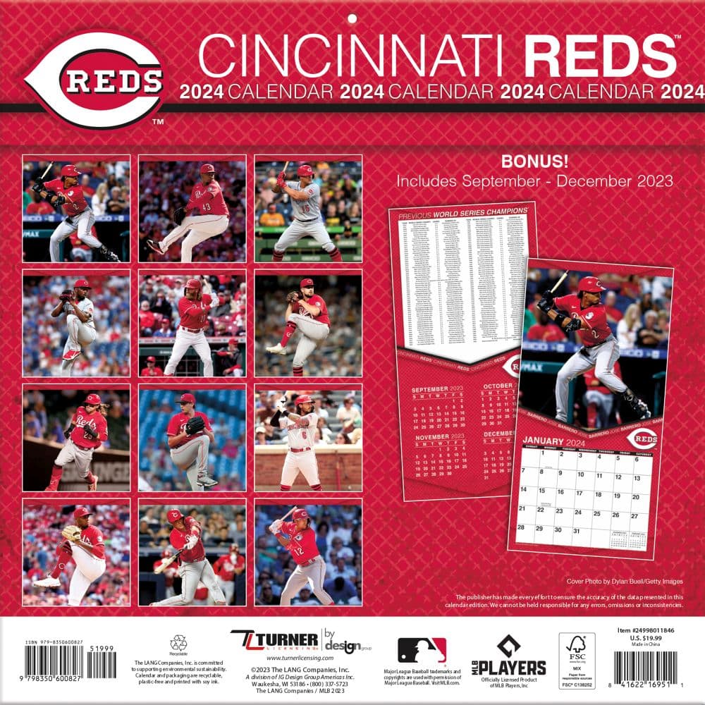 Cincinnati Reds 2024 Wall Calendar