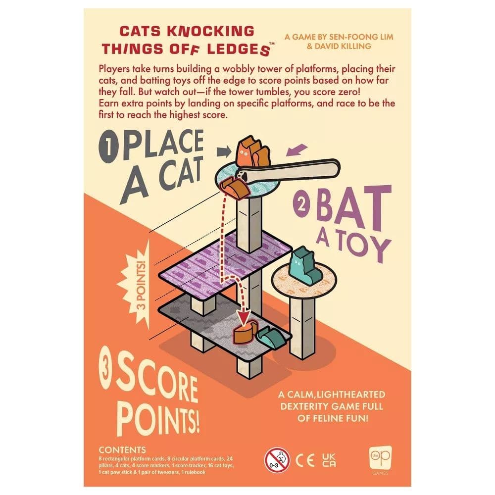 Cats Knocking Things of Ledges Board Game Ninth Alternate Image