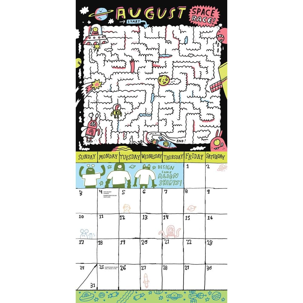 Kids Awesome Activity 2025 Wall Calendar Third Alternate Image