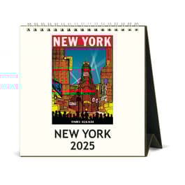 New York 2025 Easel Desk Calendar