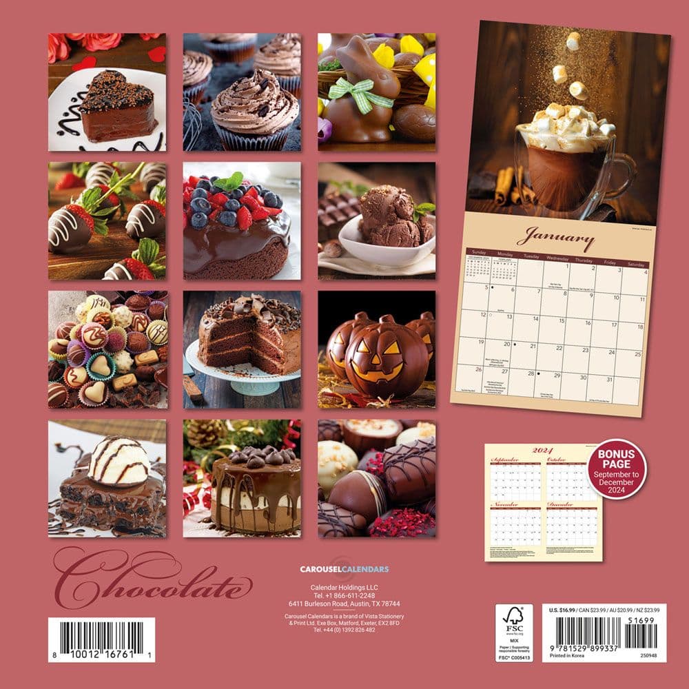 Chocolate 2025 Wall Calendar First Alternate Image width=&quot;1000&quot; height=&quot;1000&quot;