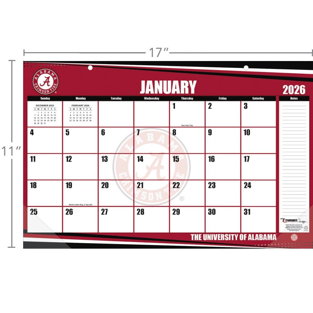 Alabama Crimson Tide 2026 Desk Pad Fourth Alternate Image