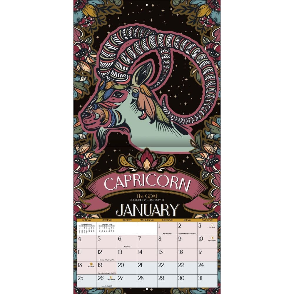 Zodiac 2026 Wall Calendar_ALT3