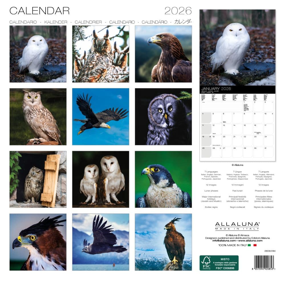 Raptors 2026 Wall Calendar First Alternate Image