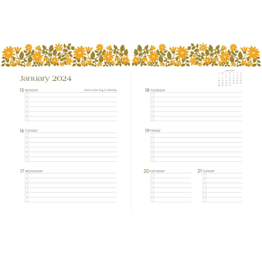 Retro Floral Weekly SC 2024 Planner Second Alternate Image width=&quot;1000&quot; height=&quot;1000&quot;