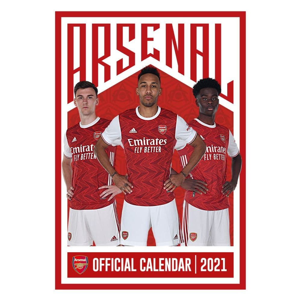 Arsenal FC A3 Wall Calendar 2021 Official Licensed Product 