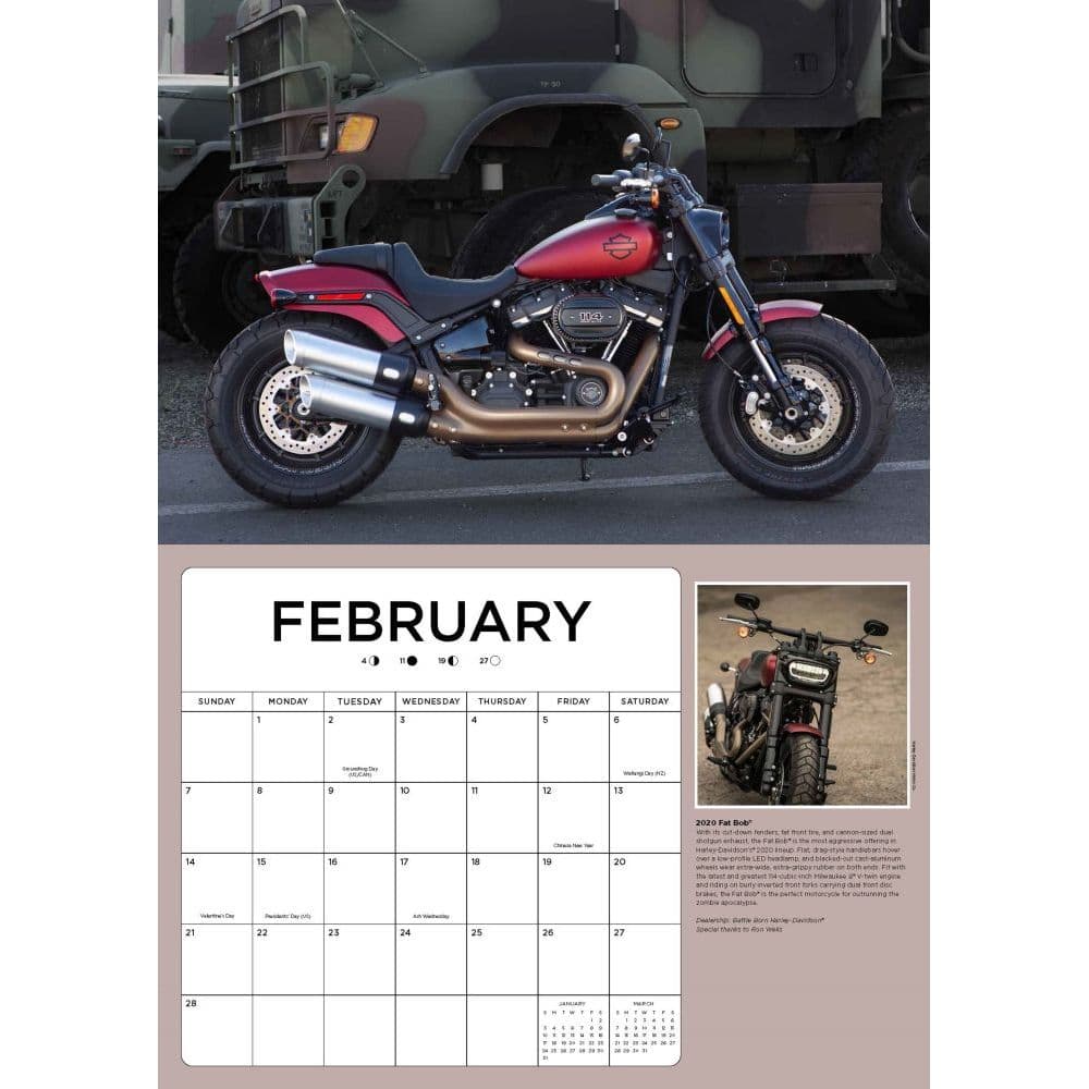 Harley Davidson Large Wall Calendar