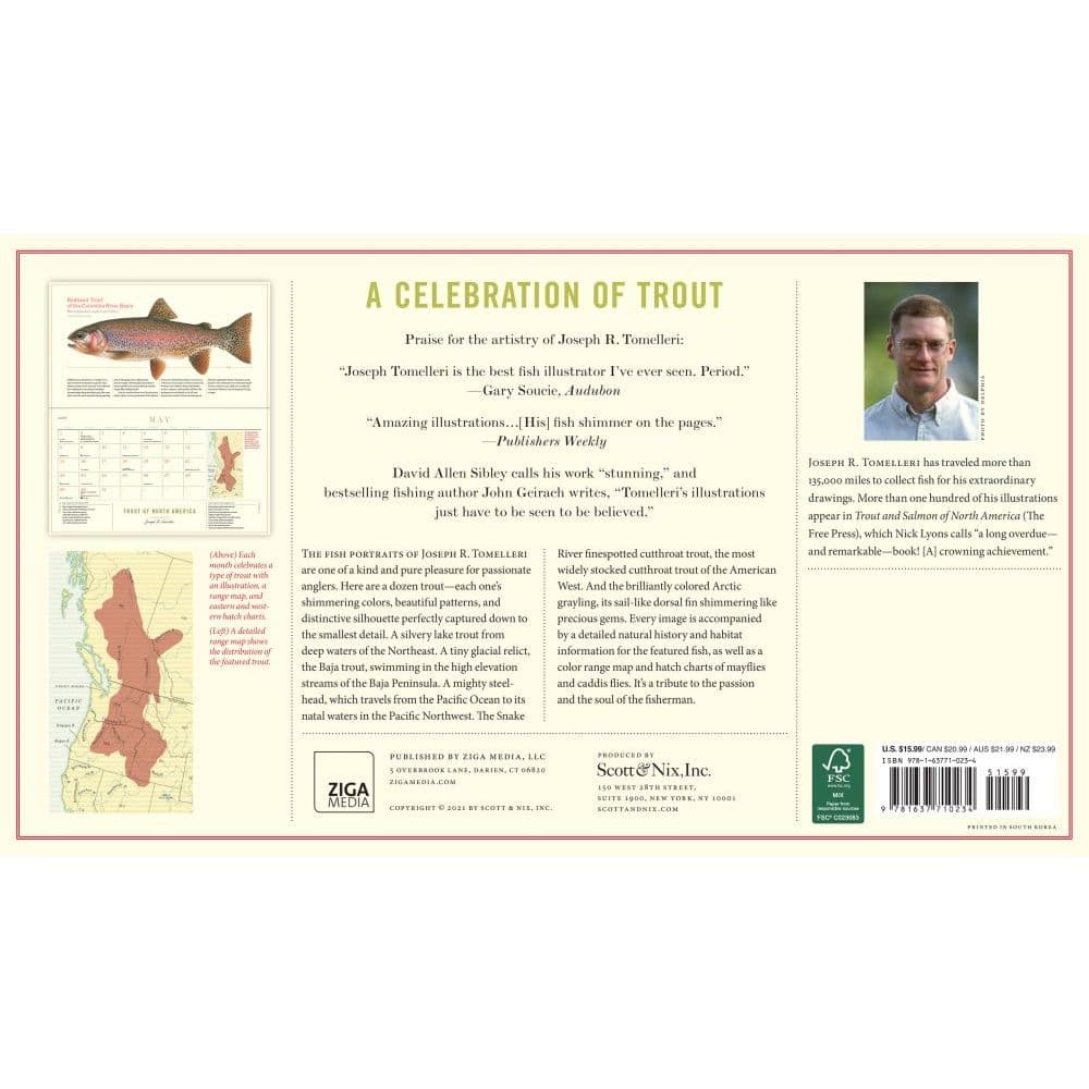 Trout Of North America 2022 Wall Calendar - Calendars.com