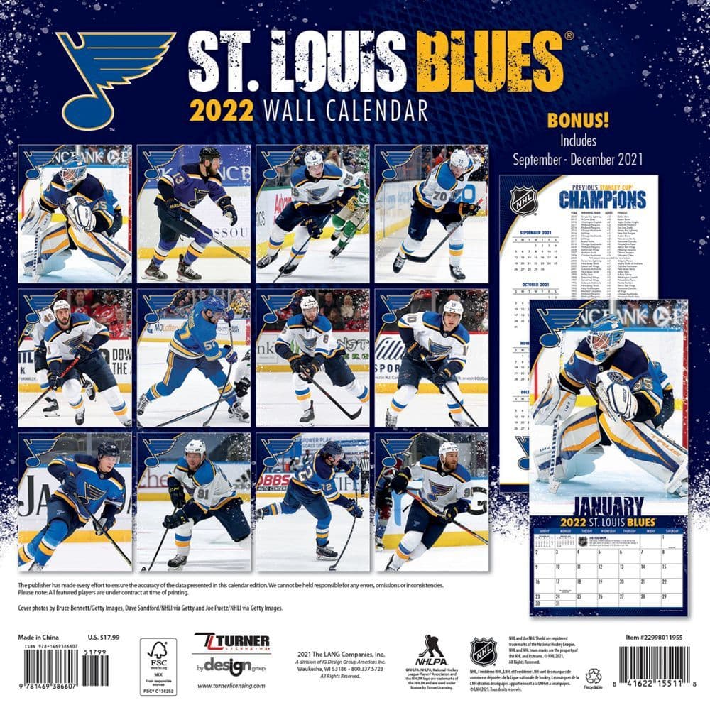 St Louis Blues Schedule 2022 23 St Louis Blues 2022 Wall Calendar - Calendars.com