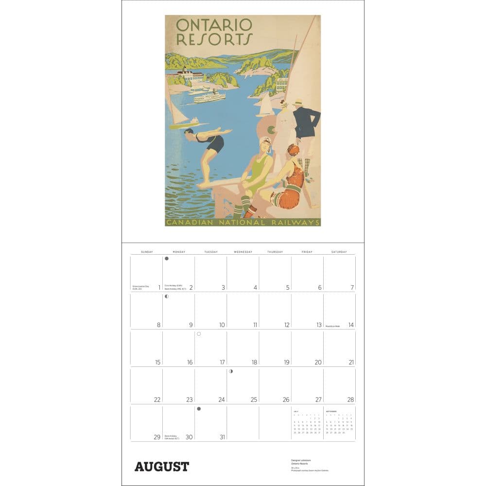 Canadian Travel Posters 2027 Wall Calendar Second Alternate Image