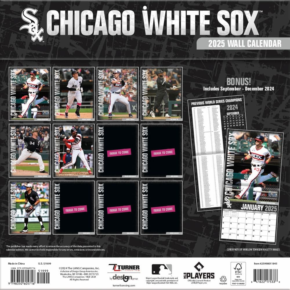 MLB Chicago White Sox 2025 Wall Calendar First Alternate Image width="1000" height="1000"