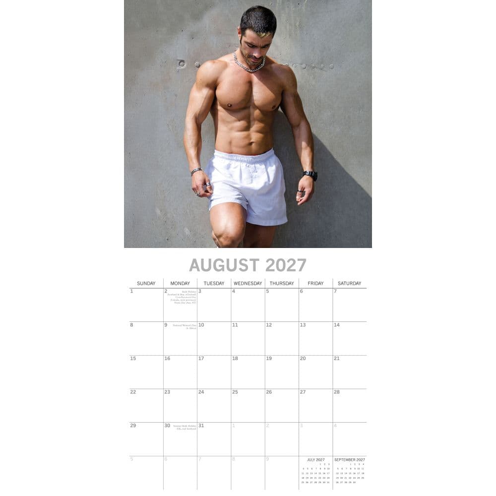 Hot Shirtless Men 2027 Wall Calendar Second Alternate Image