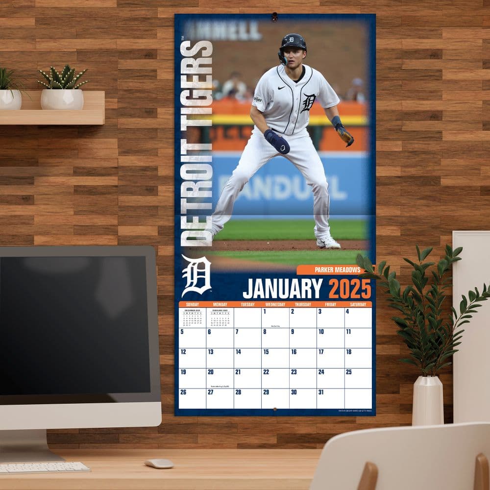 MLB Detroit Tigers 2025 Wall Calendar Fourth Alternate Image width="1000" height="1000"