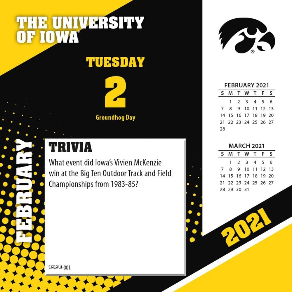 Iowa Hawkeyes Desk Calendar