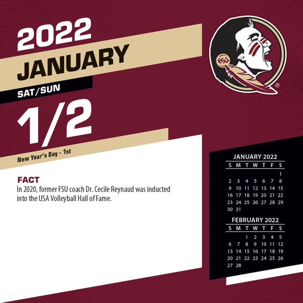 Fsu Calendar 2022 Col Florida State Seminoles 2022 Desk Calendar - Calendars.com
