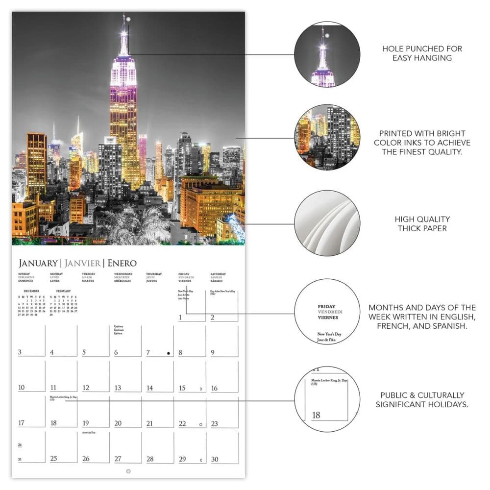 New York Glitz 2027 Wall Calendar Second Alternate Image