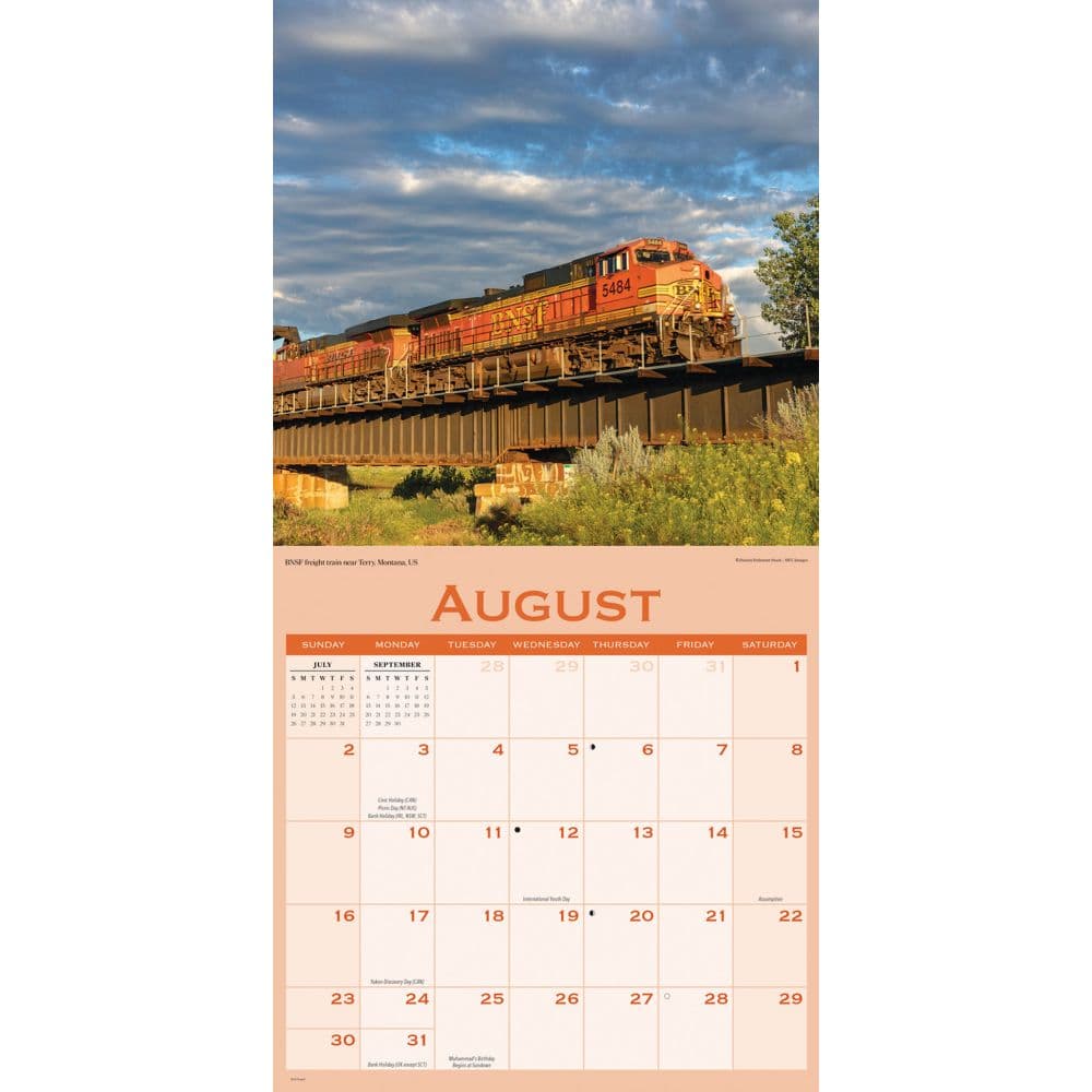 Railroads 2026 Wall Calendar Third Alternate Image