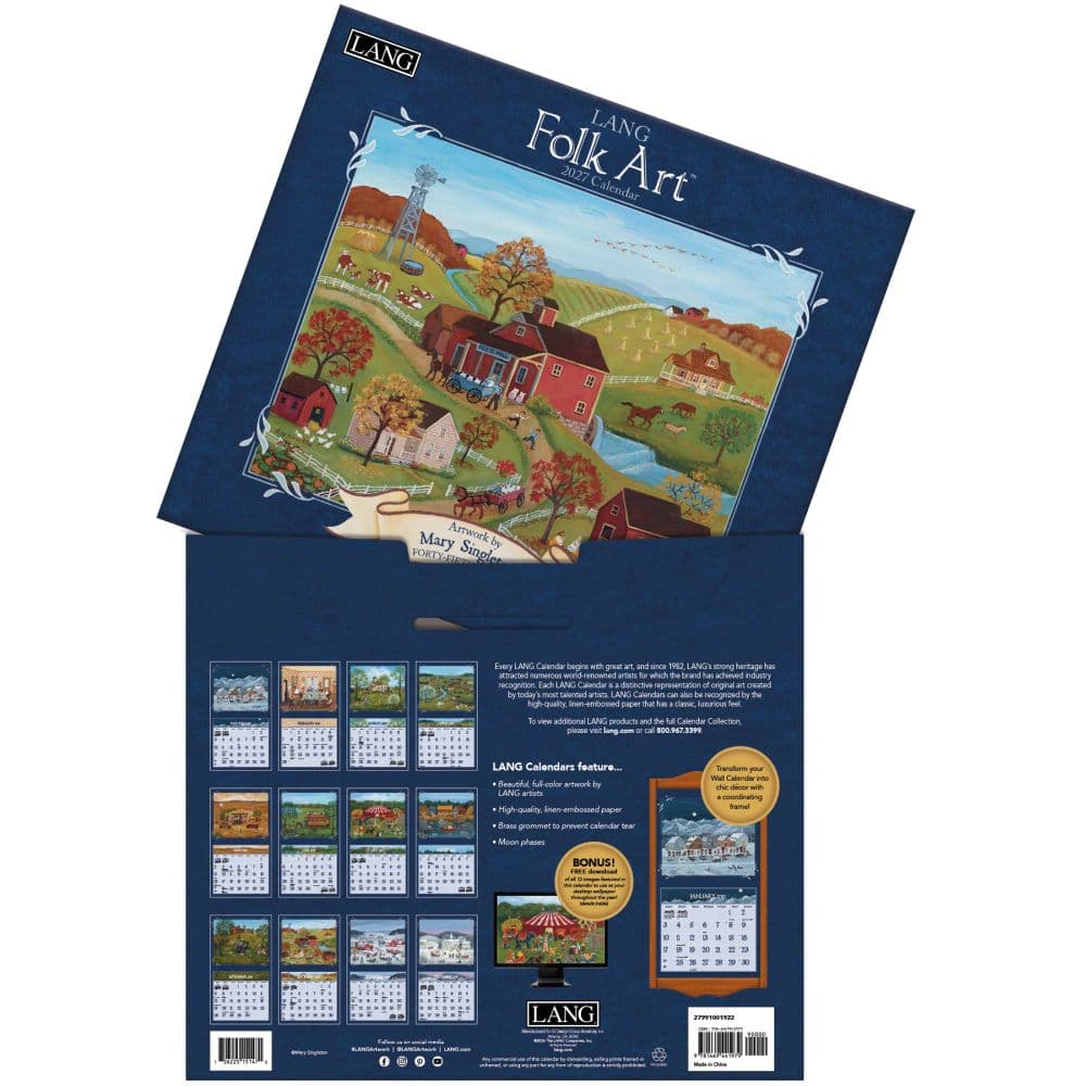 Lang Folk Art 2027 Wall Calendar by Mary Singleton First Alternate Image