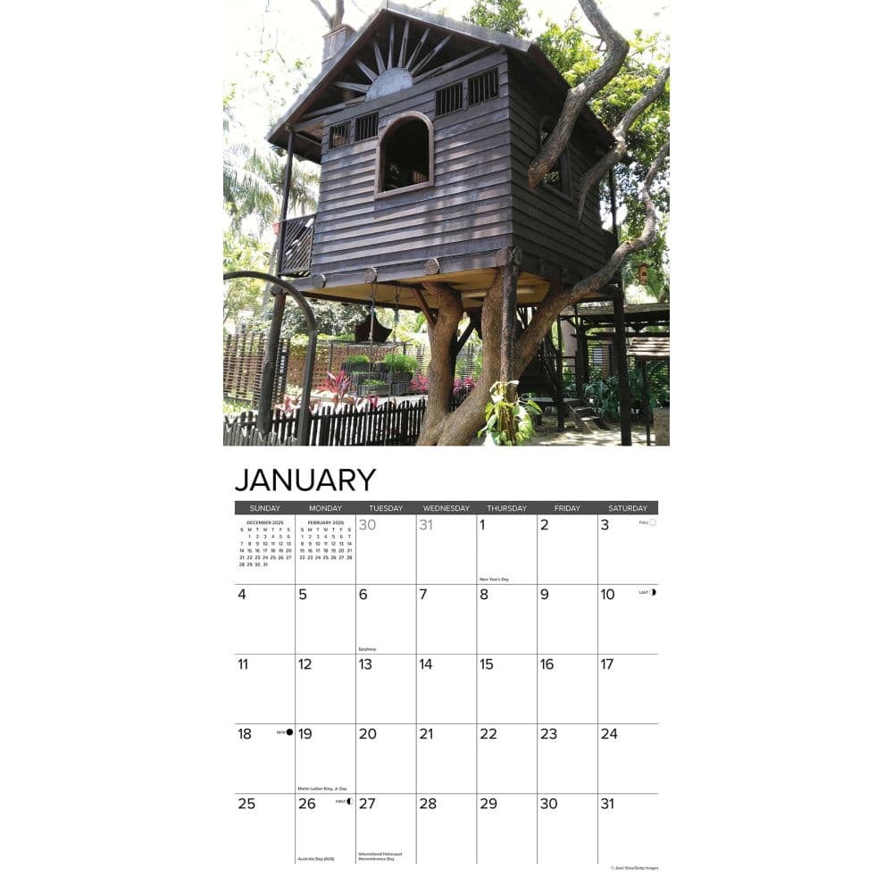 Treehouses 2026 Wall Calendar Second Alternate Image
