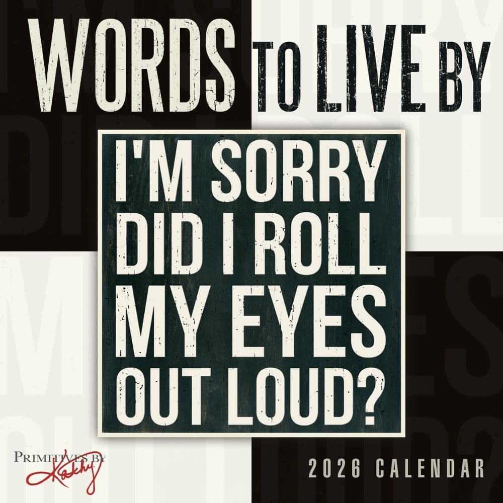 image Words to Live By 2026 Mini Wall Calendar_Main Image