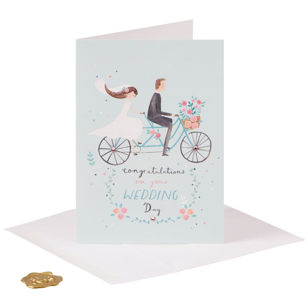 Tandem Bicycle Wedding Card Sixth Alternate Image width=&quot;1000&quot; height=&quot;1000&quot;