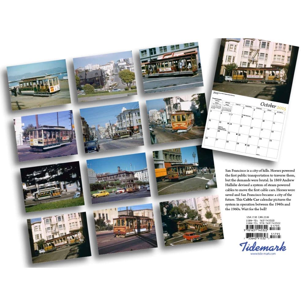 San Francisco Cable Cars 2025 Wall Calendars