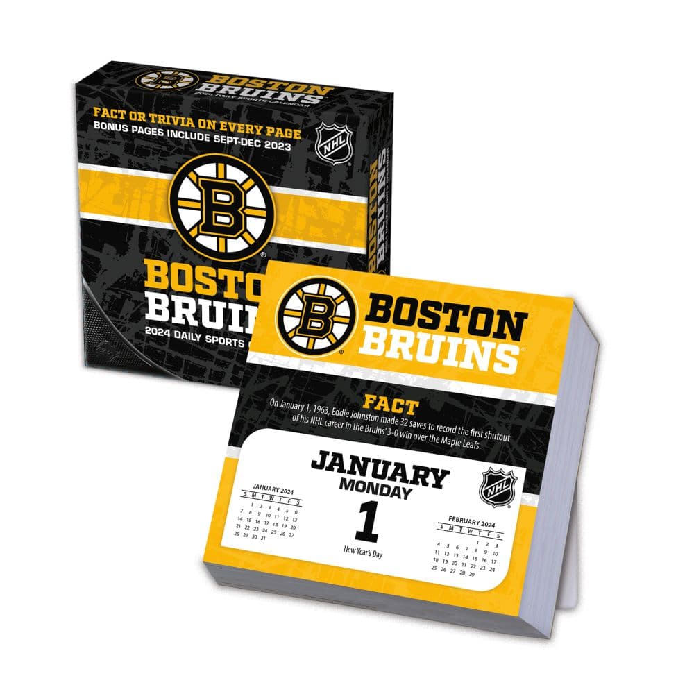 Boston Bruins 2024 Desk Calendar Main Product Image width=&quot;1000&quot; height=&quot;1000&quot;