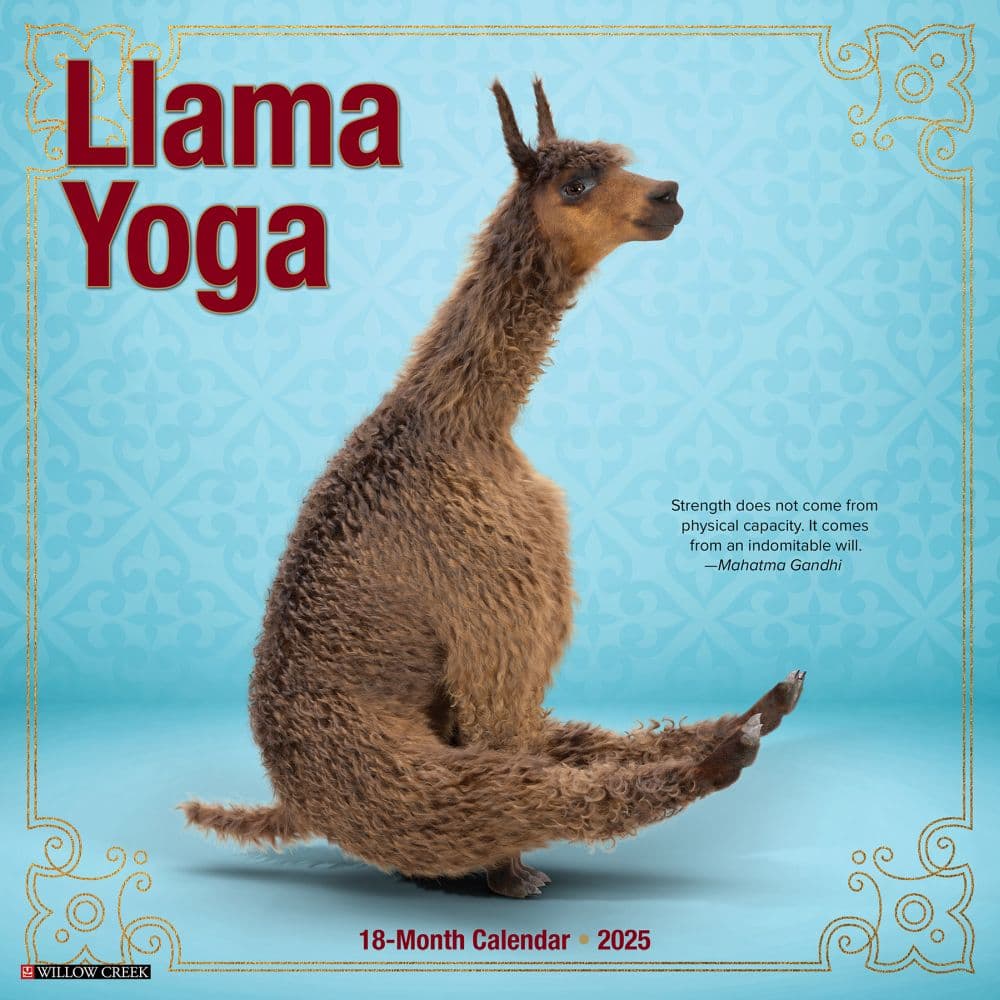 Llama Yoga 2025 Wall Calendar Main Product Image width=&quot;1000&quot; height=&quot;1000&quot;