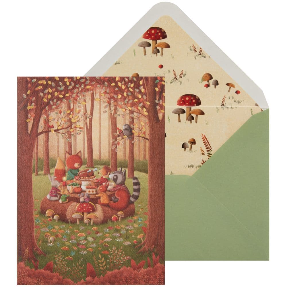 Critter Dinner In Woods Fall Card Main Product Image width=&quot;1000&quot; height=&quot;1000&quot;