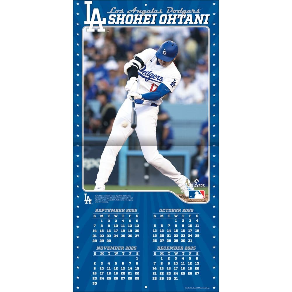 MLB Shohei Ohtani 2026 Wall Calendar Second Alternate Image