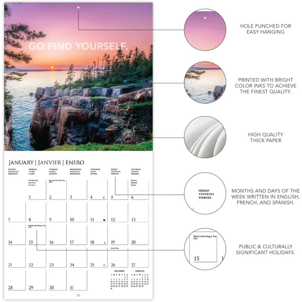 Wanderlust 2024 Wall Calendar