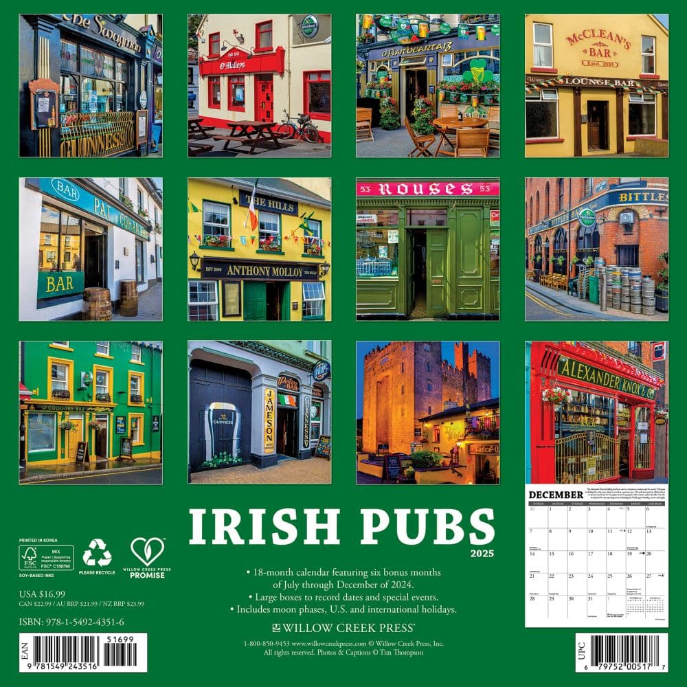 Irish Pubs 2025 Wall Calendar First Alternate Image width=&quot;1000&quot; height=&quot;1000&quot;