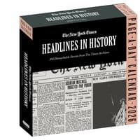 image New York Times Headlines in History 2026 Desk Calendar Main Product Image