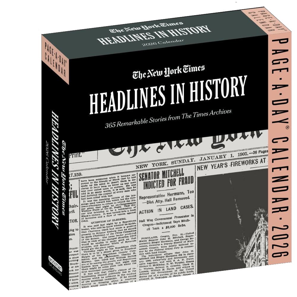 New York Times Headlines in History 2026 Desk Calendar Main Product Image