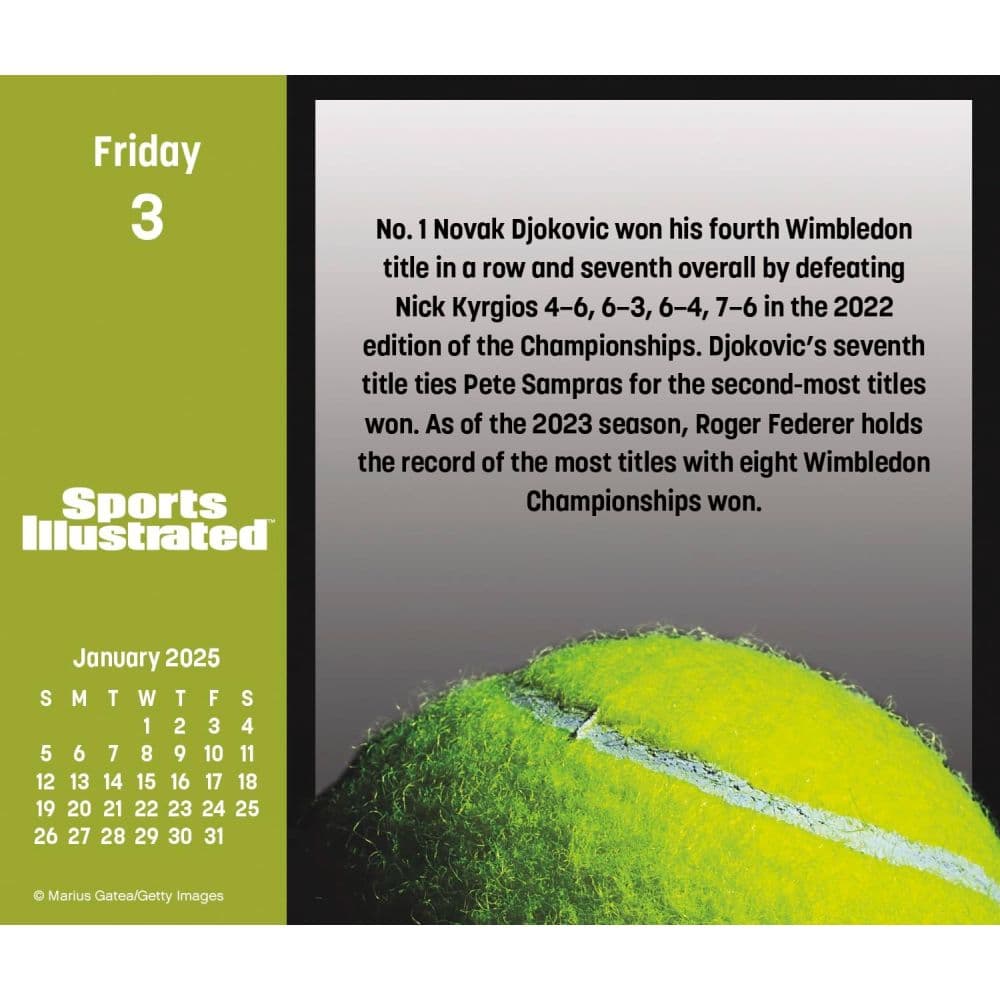 Sports Illustrated Sports 2025 Desk Calendar Fourth Alternate Image