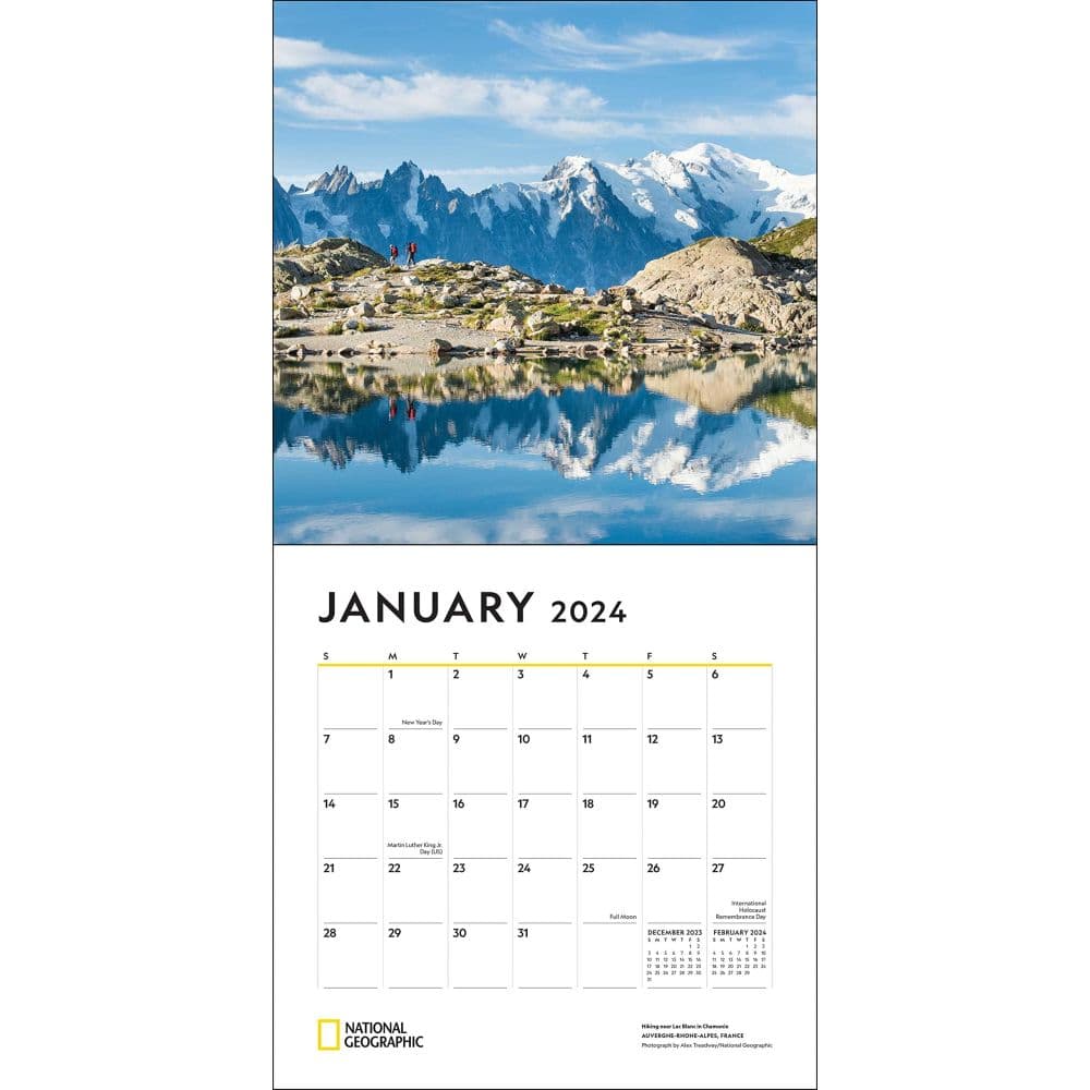 National Geographic Adventure Travels 2024 Wall Calendar January